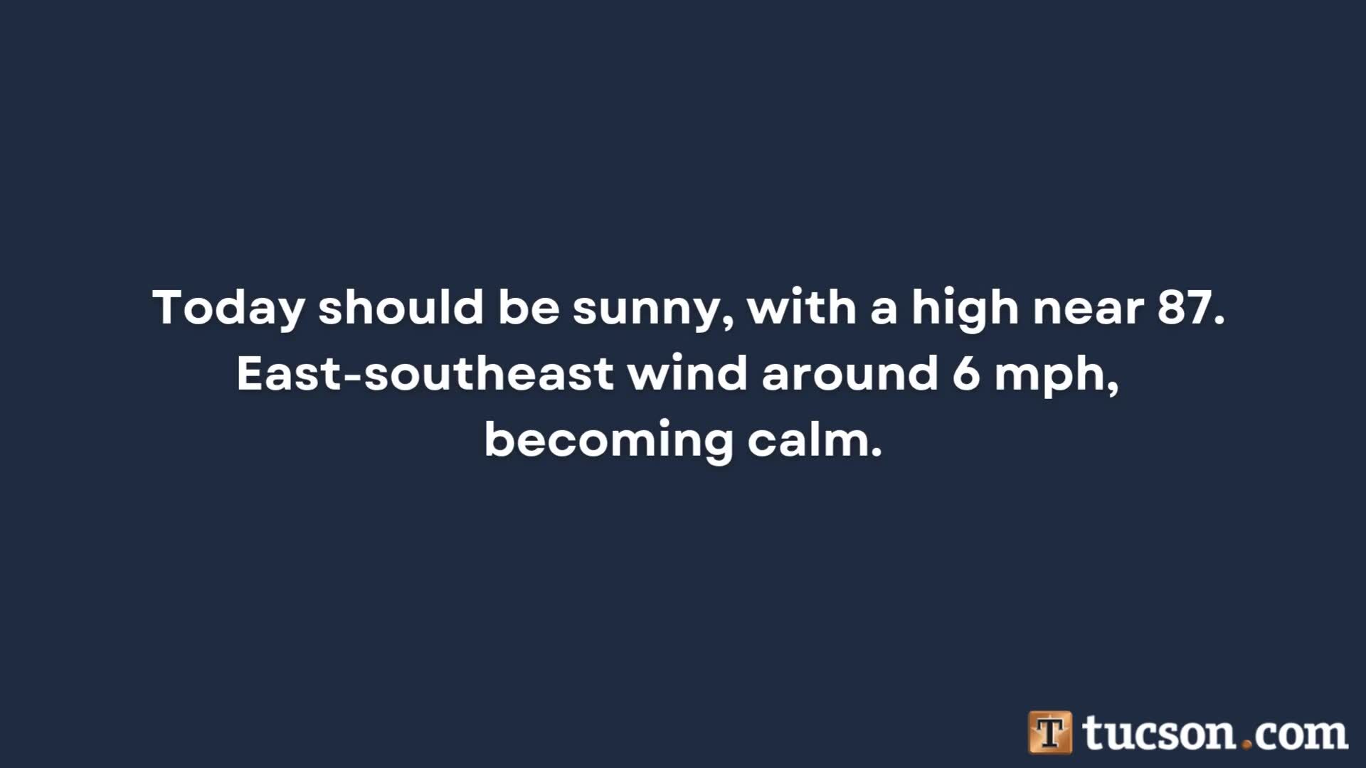 Tucson weather forecast for October 26